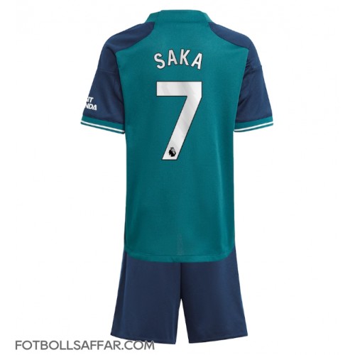 Arsenal Bukayo Saka #7 Tredje Dräkt Barn 2023-24 Kortärmad (+ Korta byxor)